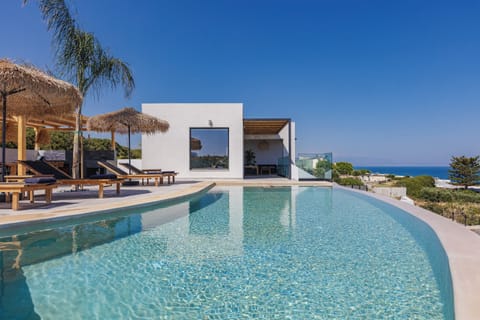 Private infinity pool with superb sea view  over the Aegean sea