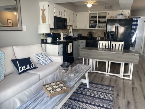 view from downstairs balcony of kitchen