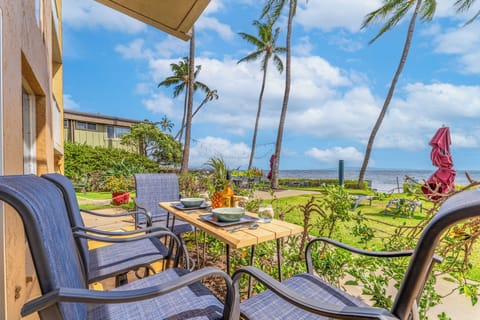 Nani Kai Hale 101 Large Private Patio Area with ocean views