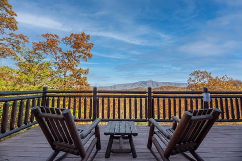 Main level deck, immediately outside master suite.