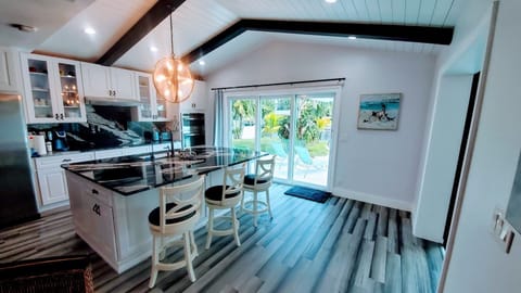 Kitchen Island with Bar Chairs