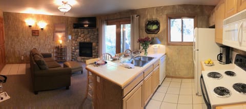 Smaer TV & Wifi for you enjoyment. In floor radiant heat is nice & warm!