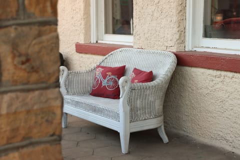 Relaxing seat on the front porch