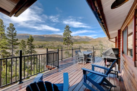 Relax in rocker chairs while the BBQ is cooking.