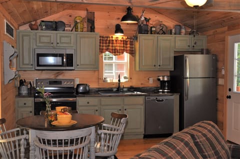 Stove, oven, microwave, coffee maker, toaster