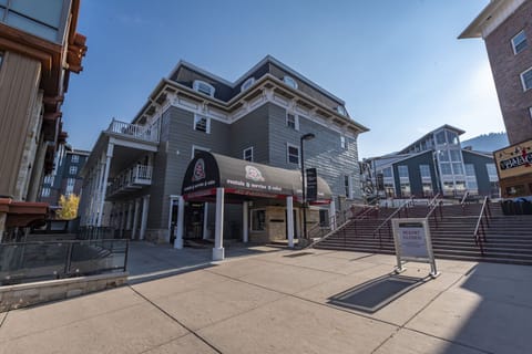 Condo top floor left, in background the resort's main Legacy Lodge