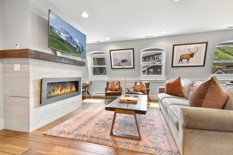 Spacious and bright living room.