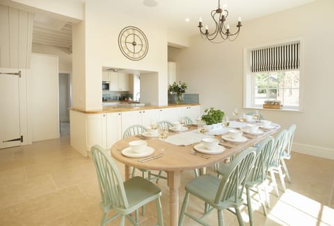 Ground floor: High-ceilinged and light filled dining area