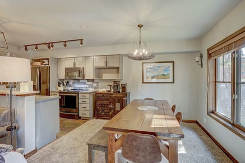 Dining area and kitchen