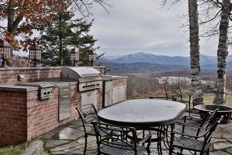 Complete Outdoor Kitchen and Patio Area