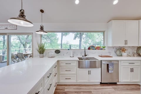 Our kitchen has a fabulous view from kitchen sink!