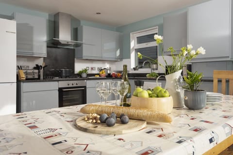 Well equipped kitchen, hob and oven, toaster, kettle, microwave - Lodge 40, Retallack