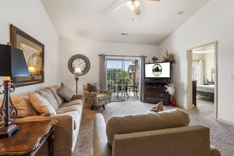 Living Area with Sleeper Sofa, Cable TV, Balcony Access