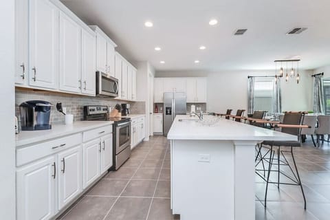 Incredible kitchen with large island and seating