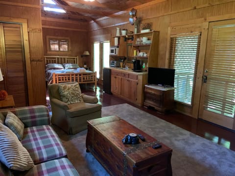 View from LR of Queen Bed