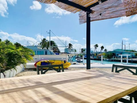 Outdoor lounge area and view