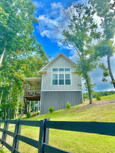 The view of this home from the road.