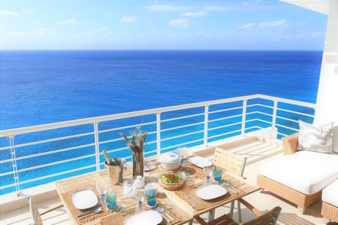 Huge oceanfront penthouse terrace with most private 180 d views! 
