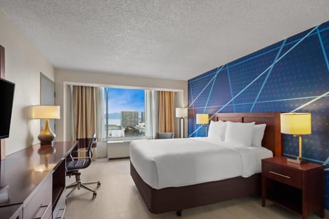 Premium bedding, down comforters, pillowtop beds, in-room safe