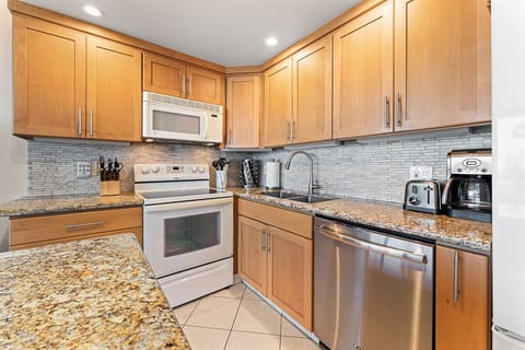 Granite countertops.