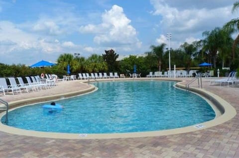 One of four pools in the resort