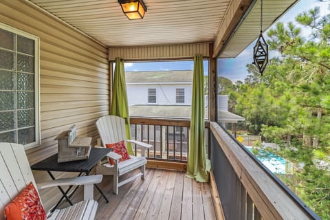 Private deck attached to king bedroom 2 on top floor