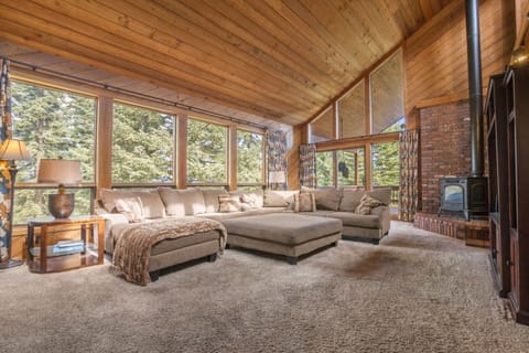 Living room with forest/mountain view 