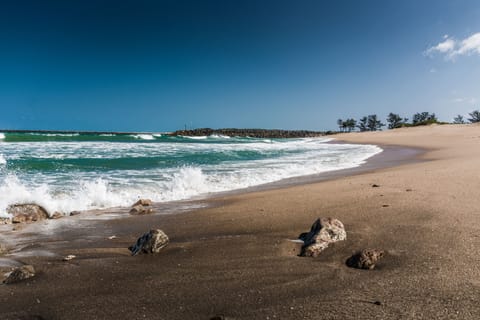 Beach nearby, white sand