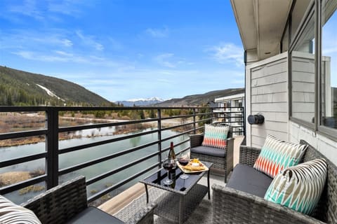 View looking west over the beaver pond from your private balcony.