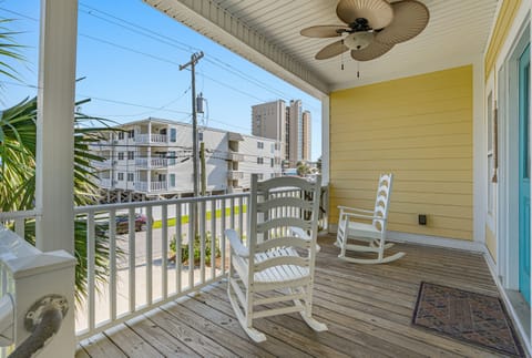 Grab your favorite beverage and rock on the deck in the evenings.