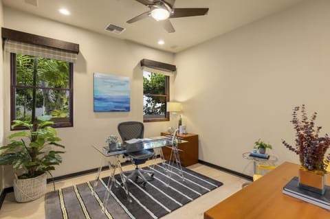 GUEST ROOM 4/OFFICE - Work from home in this stylish office with ensuite bath/shower. May be converted to a guest room if needed.