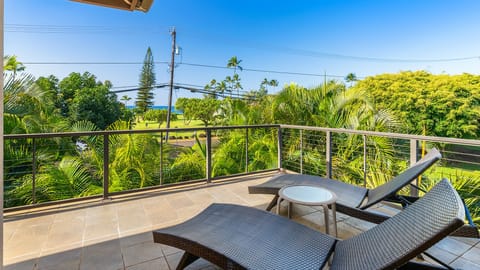 Hale Lani Kai at Poipu Beach - Lounging Lanai Partial Ocean View - Parrish Kauai