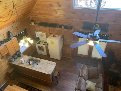 Kitchen with plenty of cookware and servingware!