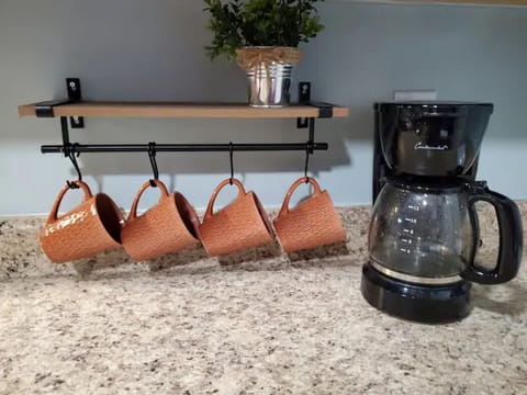 Kitchen Coffee Pot and Mugs