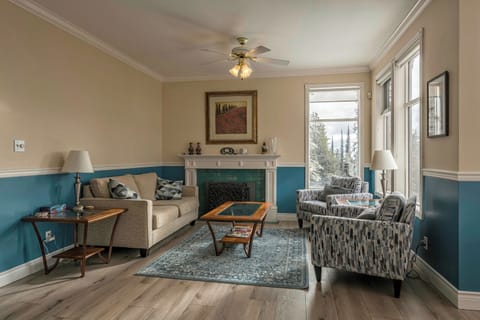 Living Room with Fireplace 