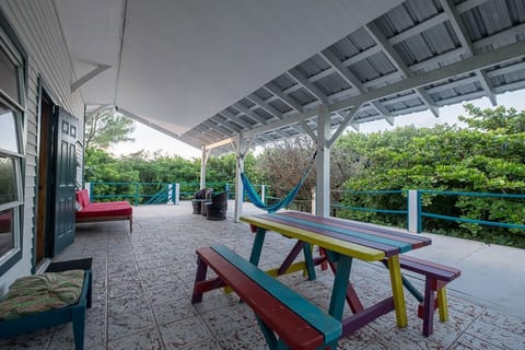 View of your patio on the top floor (3rd) where your room is located.