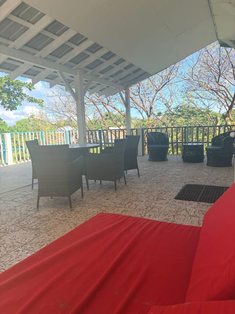 View of your patio on the top floor (3rd) where your room is located.