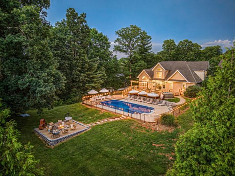 Welcome to Mountain Shadows, your luxury Asheville retreat surrounded by beautiful mountain scenery.