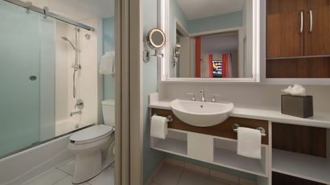 Preferred Pool View | Bathroom | Hair dryer, towels