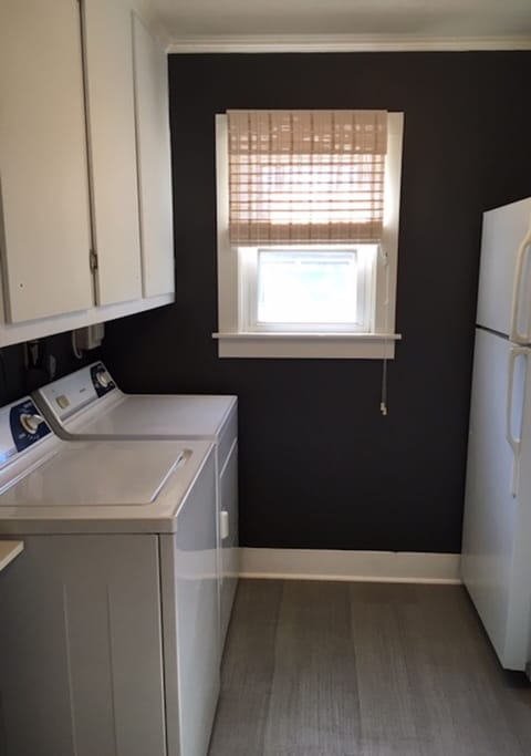 Laundry room with refrigerator (off of kitchen) 