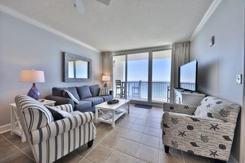 Gulf front living room.