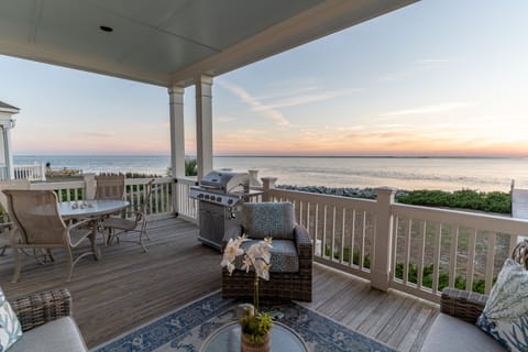 Our deck is gated in case you'd like to prevent children from using the stairs