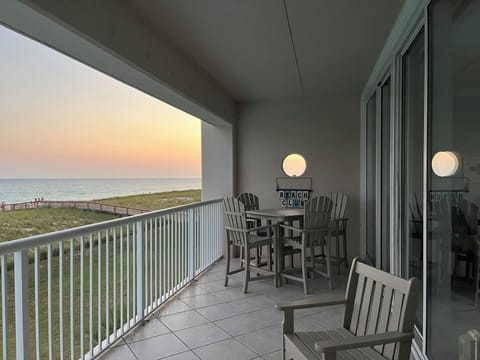 Sunset from the balcony! New balcony furniture!
