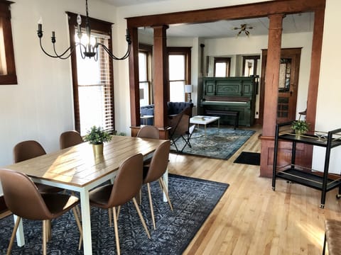 Newly refinished hardwood floors, original trim, fresh paint everywhere!