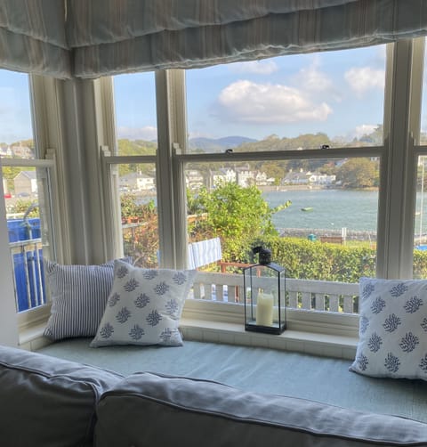 Sitting room window seat a great place to read and watch the world go by