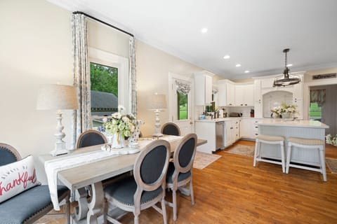 Dining table seats 8