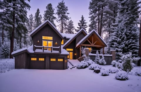 Exterior Snow at twilight