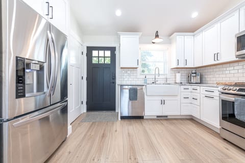 Stainless steel appliances. 