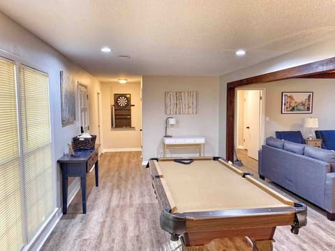 Enjoy family fun with a full-size pool table.