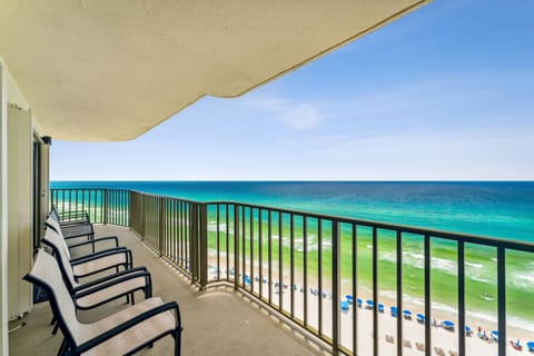 Wrap around balcony with view of the gulf.